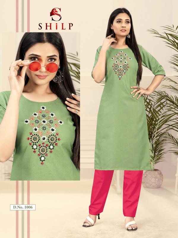 Shilp Meghana Designer Cotton Embroidery Kurti 